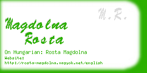 magdolna rosta business card